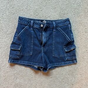 Hollister Dark Blue Women's Cargo Shorts